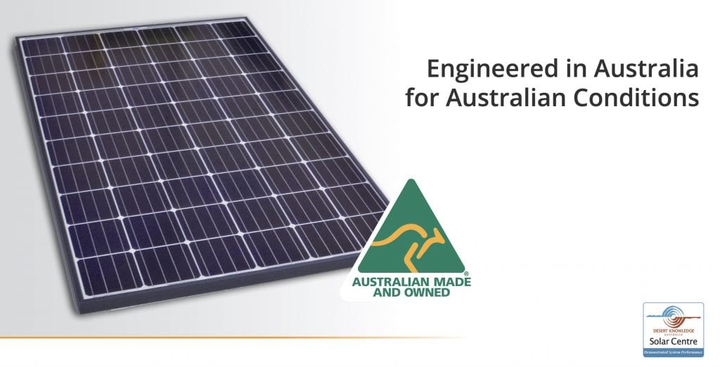 Tindo Solar panel with the Australian Made logo