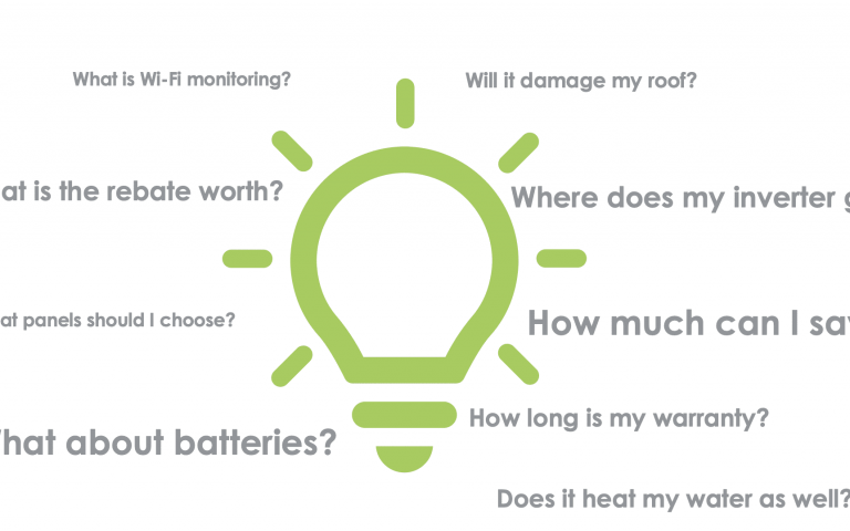 How does the solar rebate work? How much will solar save me? Other most commonly asked solar questions.
