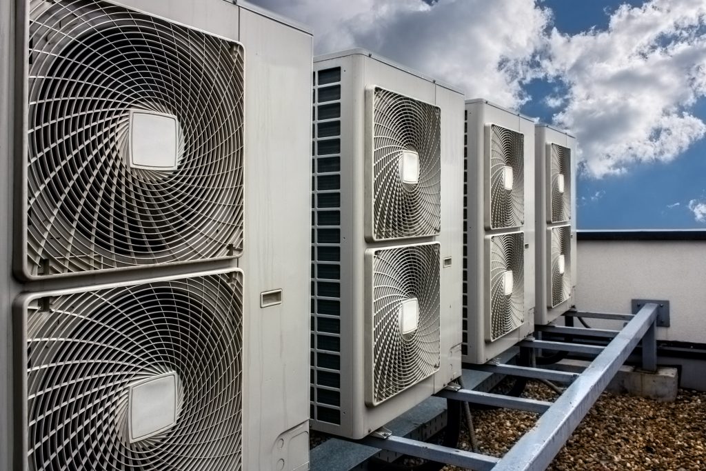 Air conditioners installed on roof