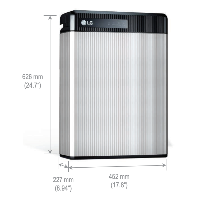 LG solar battery dimensions