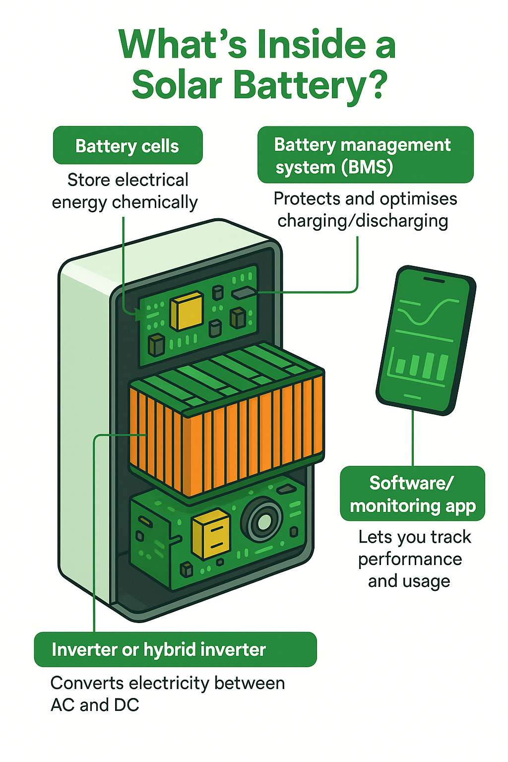 What's inside a solar battery